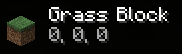 grass block at 0 0 0