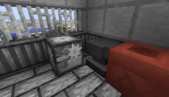 A stonecutter, anvil, and pot