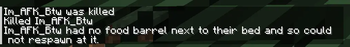 No barrel.