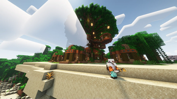 Village on tree in the jungle