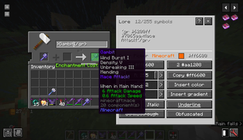 Example of Mace with custom lore and name