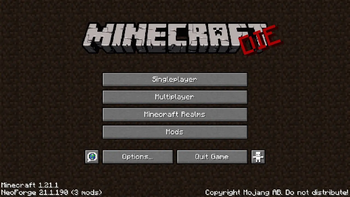 Nostalgic menu