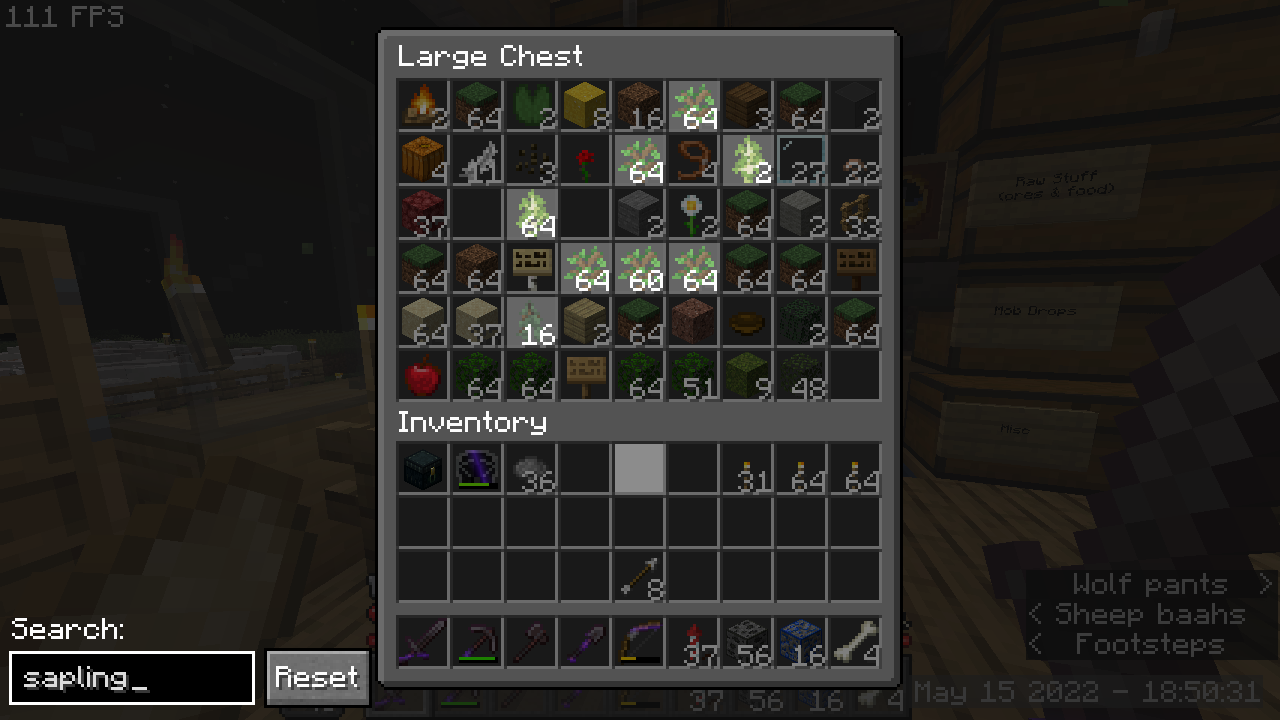 chest item search mod minecraft