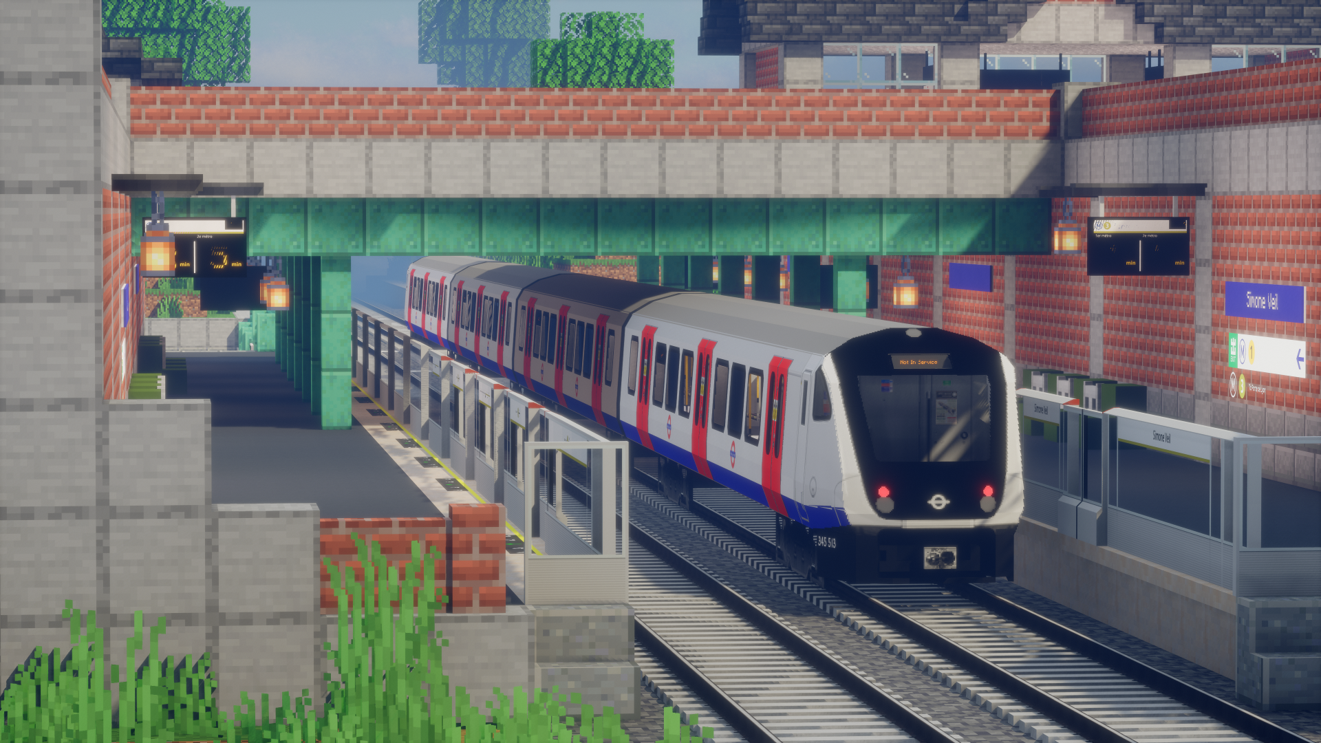Image showing the LUL 345 model, taken from the front of the train