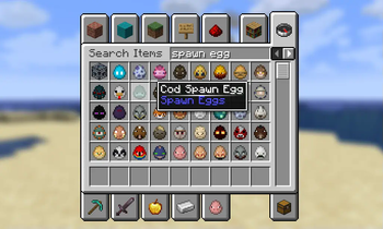 the egg in the creative inventory