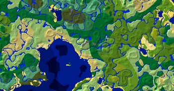 Map of the world made by mcseedmap.net