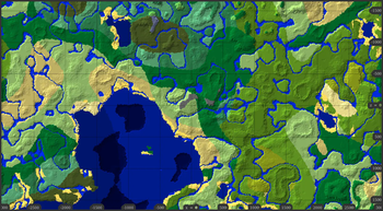 Map of the world made by mcseedmap.net
