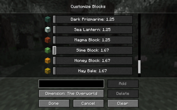 Customize Blocks Menu