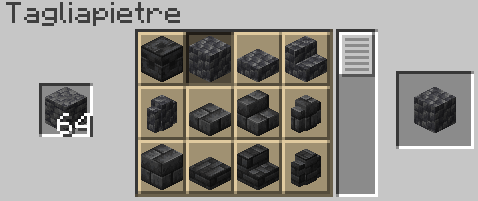 Deepslate in Stonecutter