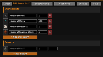 new design for the recipe editor