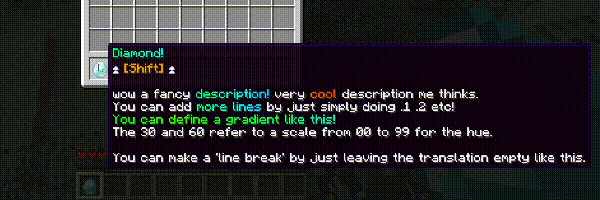 Everything you can do, all through translation keys! No Code.