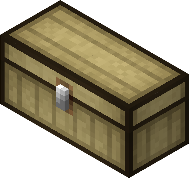 Double trapped birch chest