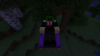 ARBEE (Modcreator) sleeping in a bed.