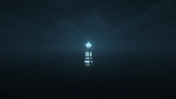 On the sea at night