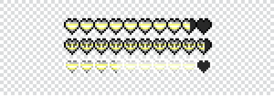 Banner showing the modified Hearts (Blinking, Half, Hardcore, etc).