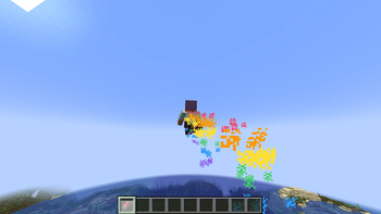 Nyan cat effect (rainbow trail)