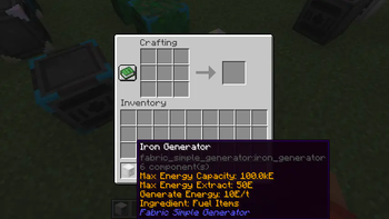 Generators Tooltip