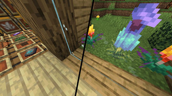 Comparison with the resource pack disabled/enabled