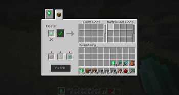 Wandering Trader Death Loot Retrieval UI