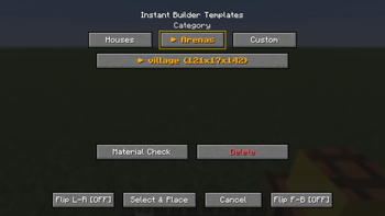 Instant Builder template browser