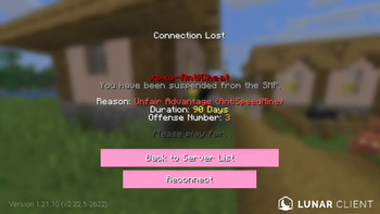 Example Ban (False Alarm)