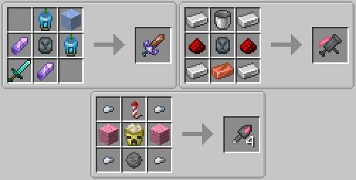 Recipes for the weapons