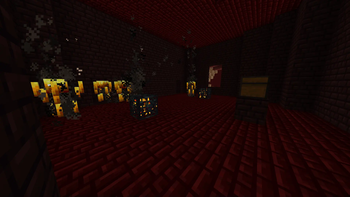 The inside of a Nether tower