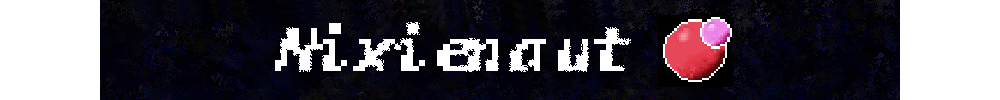 Blue/Brack/Gray Noise Patternd Banner with Nixienaut Logo bellow an artistic "Nixienaut" Text