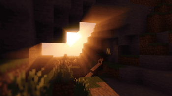 Hidden cave.