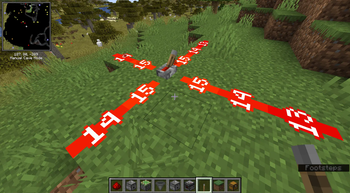 Redstone Line with Number for Range