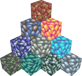 Raw ores blocks