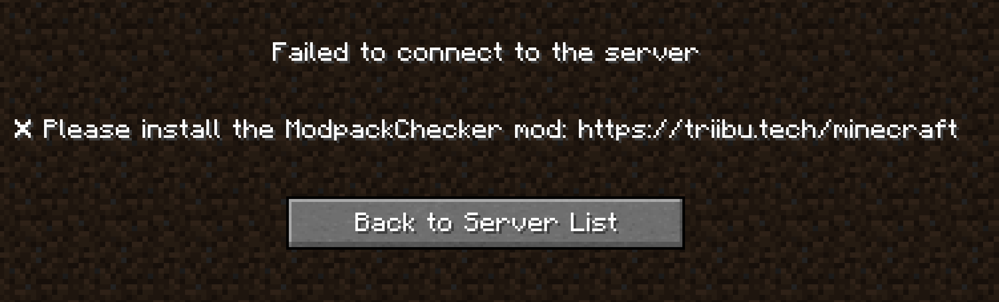 Client is missing the mod (Default message)