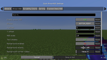 in game config