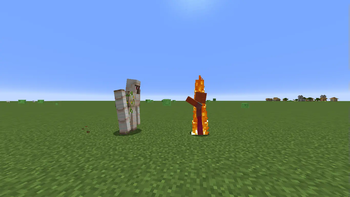 Zombie going to iron golem