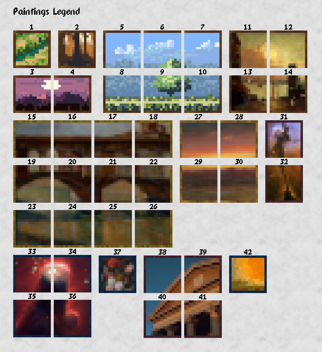 All the paintings that are available by default in version 1.4.0