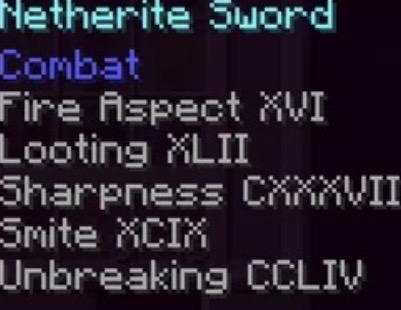 Sword with multiple Enchants