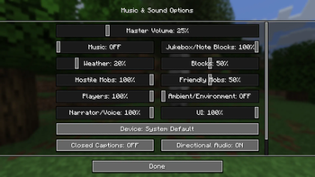 Volume Settings