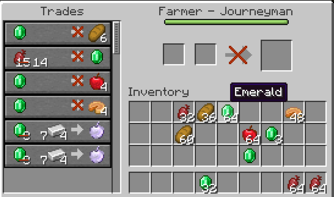 Farmer trading iron apples