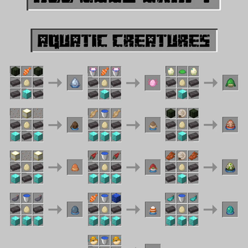 Aquatic Creature Spawn Egg Presentation