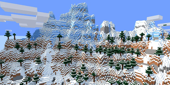 frozen peaks and snowy taiga