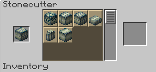 Sculk Bone Bricks in Stonecutter