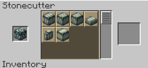 Chiseled Sculk Bone Bricks in Stonecutter