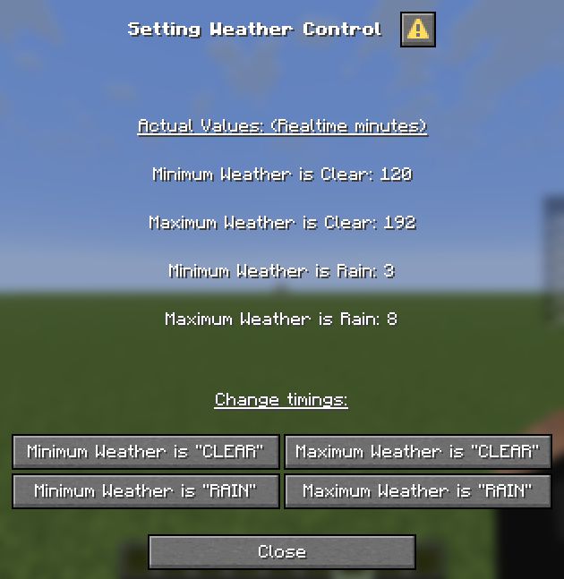 Setting window