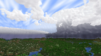 A Stratus Cloud and a Cumulonimbus Cloud