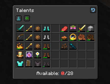 Enhanced Talents Screen
