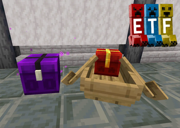 Christmas Ender Chest and Chest Boat