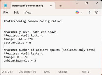 Config file