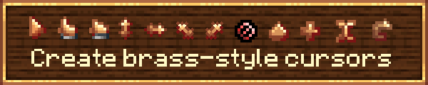 Create brass-style cursors