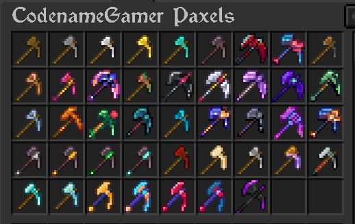 Full list of Paxels
