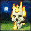 Rotating Burning Skull